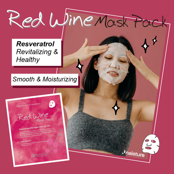 Naisture Red Wine Premium Sheet Mask (5pc Box)