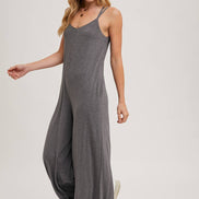 BLUIVY CRISS-CROSS BACK WIDE LEG JUMPSUIT
