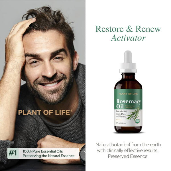 Plant of Life Rosemary Essential Oil for Aromatherapy Hair, Skin, & Nails