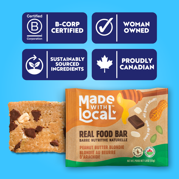 MADE WITH LOCAL Peanut Butter Blondie | Organic Real Food Bar