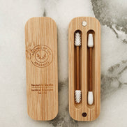 Essence of Life Organics Reusable Silicone and Bamboo Swabs, Set of 2
