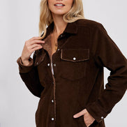 BLUIVY CORDUROY SHERPA-LINED JACKET