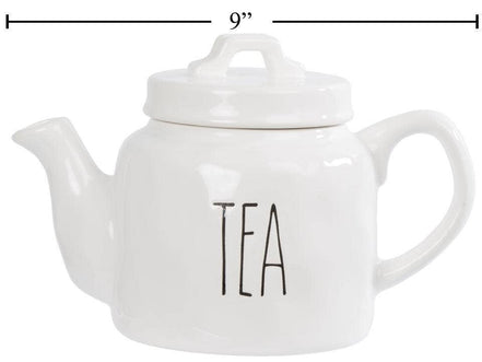 TRUU Farmhouse Modern Ceramic Teapot,D:3.35", 32.6oz, mailerbox
