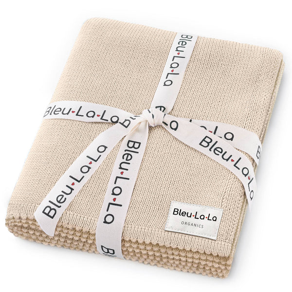 Bleu La La 100% Organic Luxe Baby Blanket