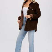 BLUIVY CORDUROY SHERPA-LINED JACKET