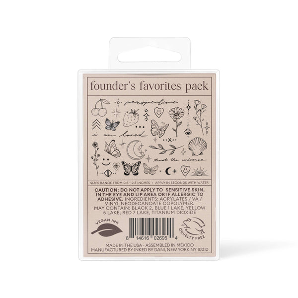 INKED BY DANI Founders Favorites Temporary Tattoo Pack