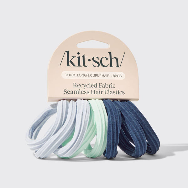 KITSCH Recycled Seamless Hair Elastics 8pc Set- Garden Bouquet