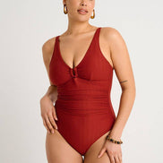 EVERYDAY SUNDAY Textured Full Cup One-Piece with Ring