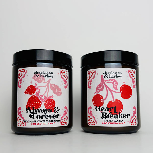 *Valentine's Day* Always & Forever choc cvrd strb Soy Candle