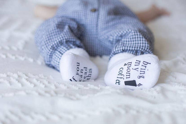 If you can read this Bring My Mom a Coffee® Baby Socks Gifts