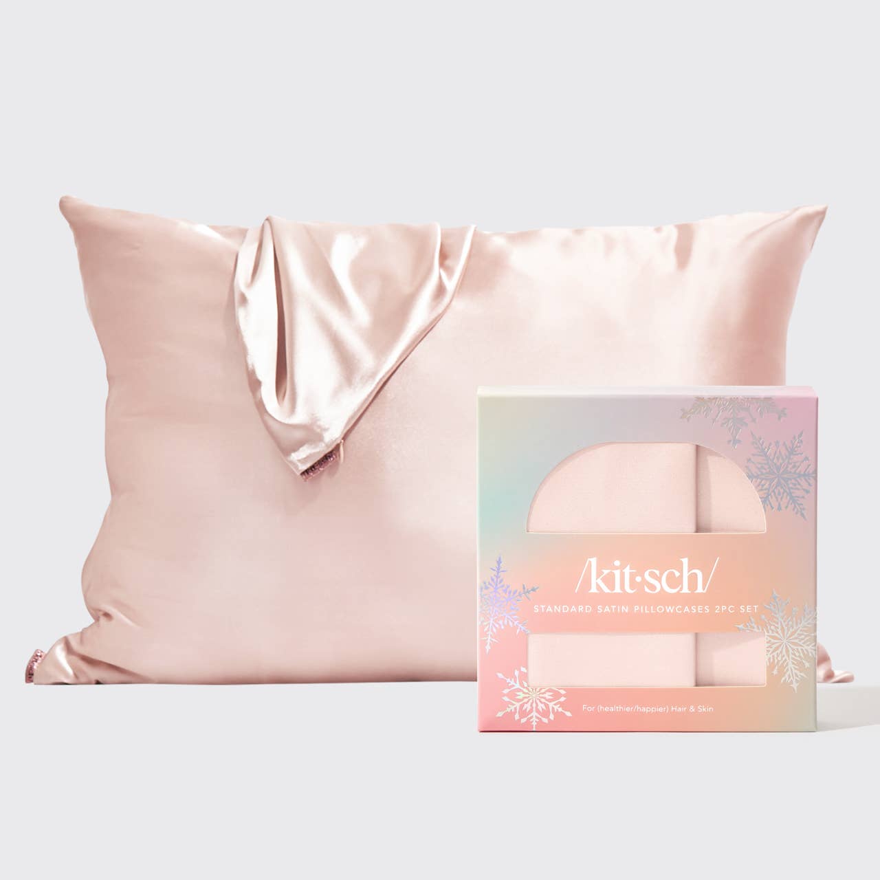 KITSCH Holiday Standard Pillowcase 2pc - Blush