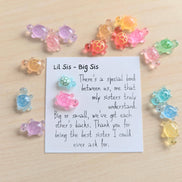 UPLIFTED INK Special Sister Bond Card with Tiny Turtle Figurine