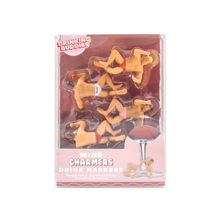 NPW Drinking Buddies Wine Charmer Drink Markers-4 Pack