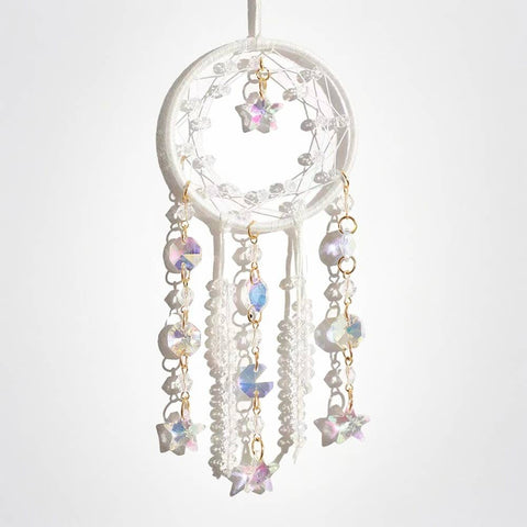 Crystolver Woven round/moon Suncatcher Hanging