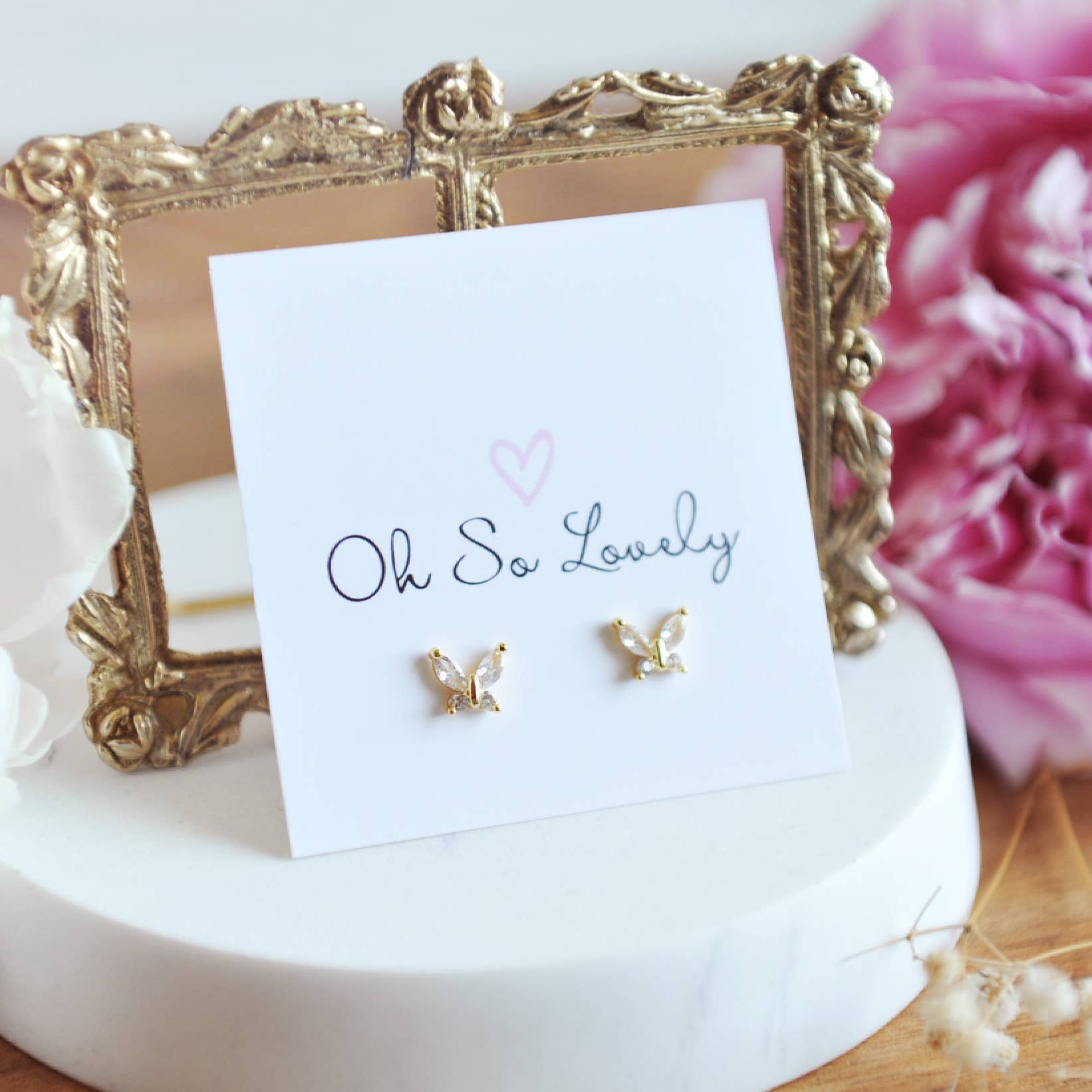 Oh So Lovely Leila Butterfly Stud Earrings