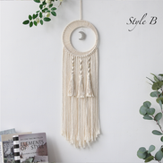 Crystolver Bohemian Macrame Moon Sun Dreamcatcher