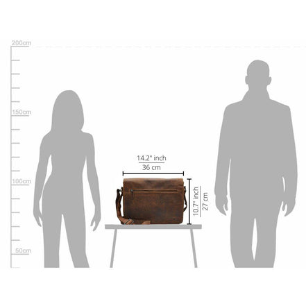 GREENWOOD LEATHER Leather Laptop Bag Berlin GW588