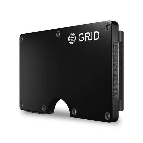 Grid Wallet // Black Aluminum