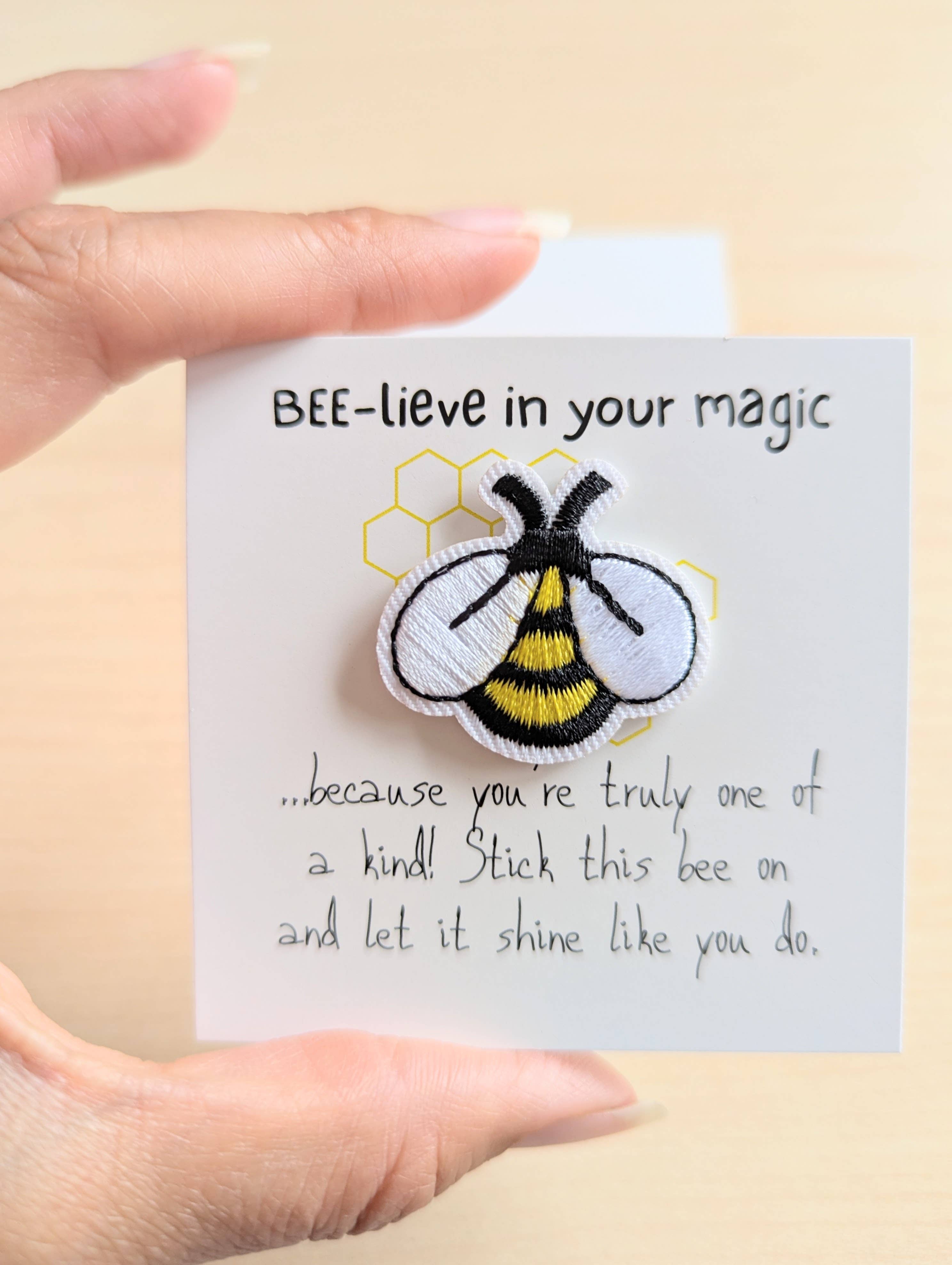 UPLIFTED Believe in Your Magic – Mini Card with Bee Patch