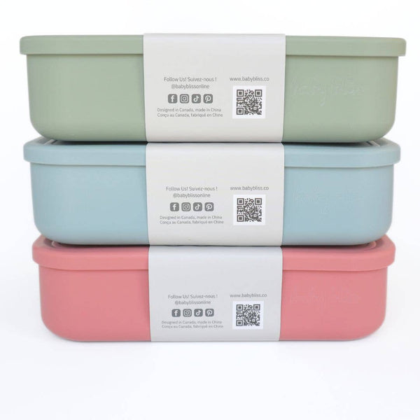 Baby bliss Kids Bento Box, Leak-Proof & 100% Silicone