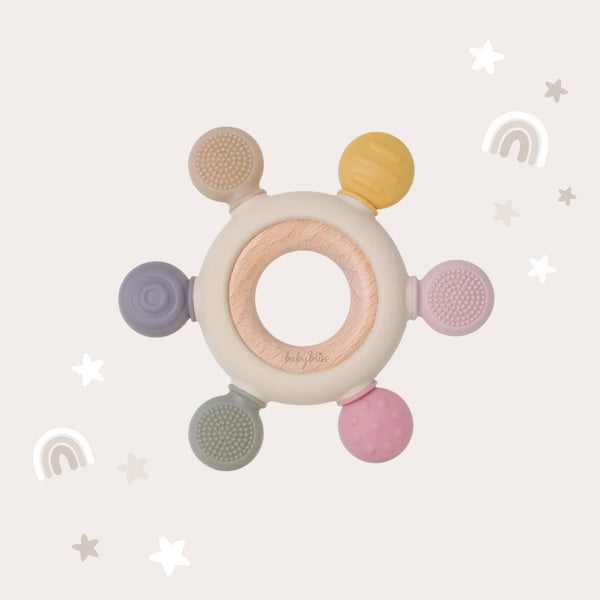 Baby bliss Teether Ring - Pink Tones