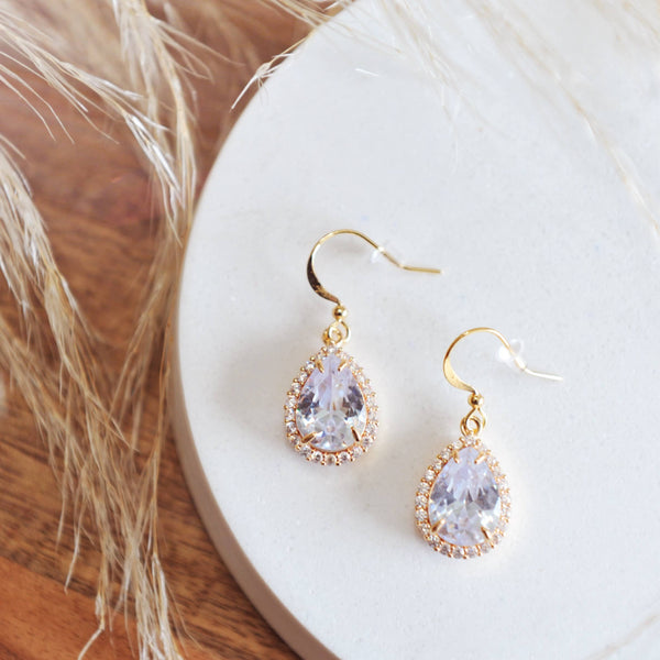 OH SO LOVELY Large Crystal Drop Earrings