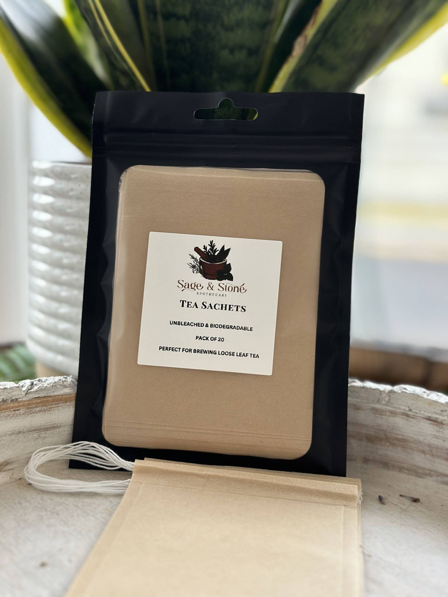 Sage & Stone Apothecary Tea Sachet biodegradable loose leaf tea bags