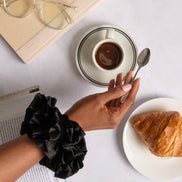 KITSCH Black Ruffle Scrunchie
