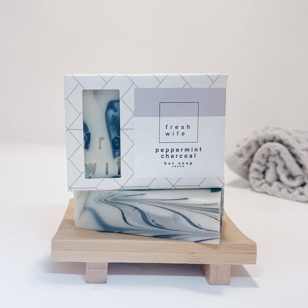 The fresh wife Peppermint Charcoal Soap Bar