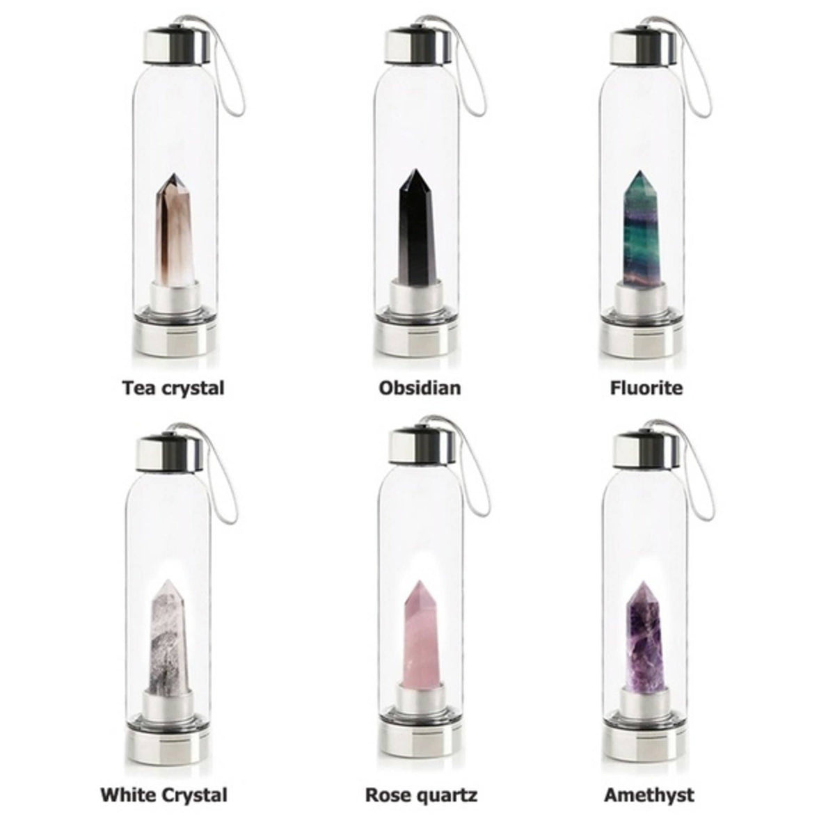 Crystolver Crystal Water Bottle (6 Colours)