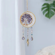 Crystolver Amethyst Tree of Life Beaded Hanging
