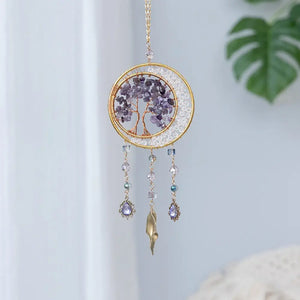 Crystolver Amethyst Tree of Life Beaded Hanging