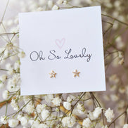OH SO LOVELY Cubic zirconia star stud earrings