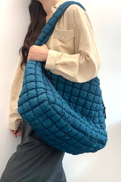 24 POPS Oversized Quilted Carryall Crossbody Bag