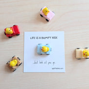 UNLIFTED INK Duck Driving Car Mini Encouragement Card