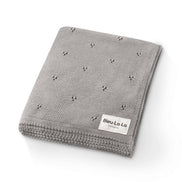 Bleu La La 100% Organic Cotton Pointelle Swaddle Receiving Baby Blanket