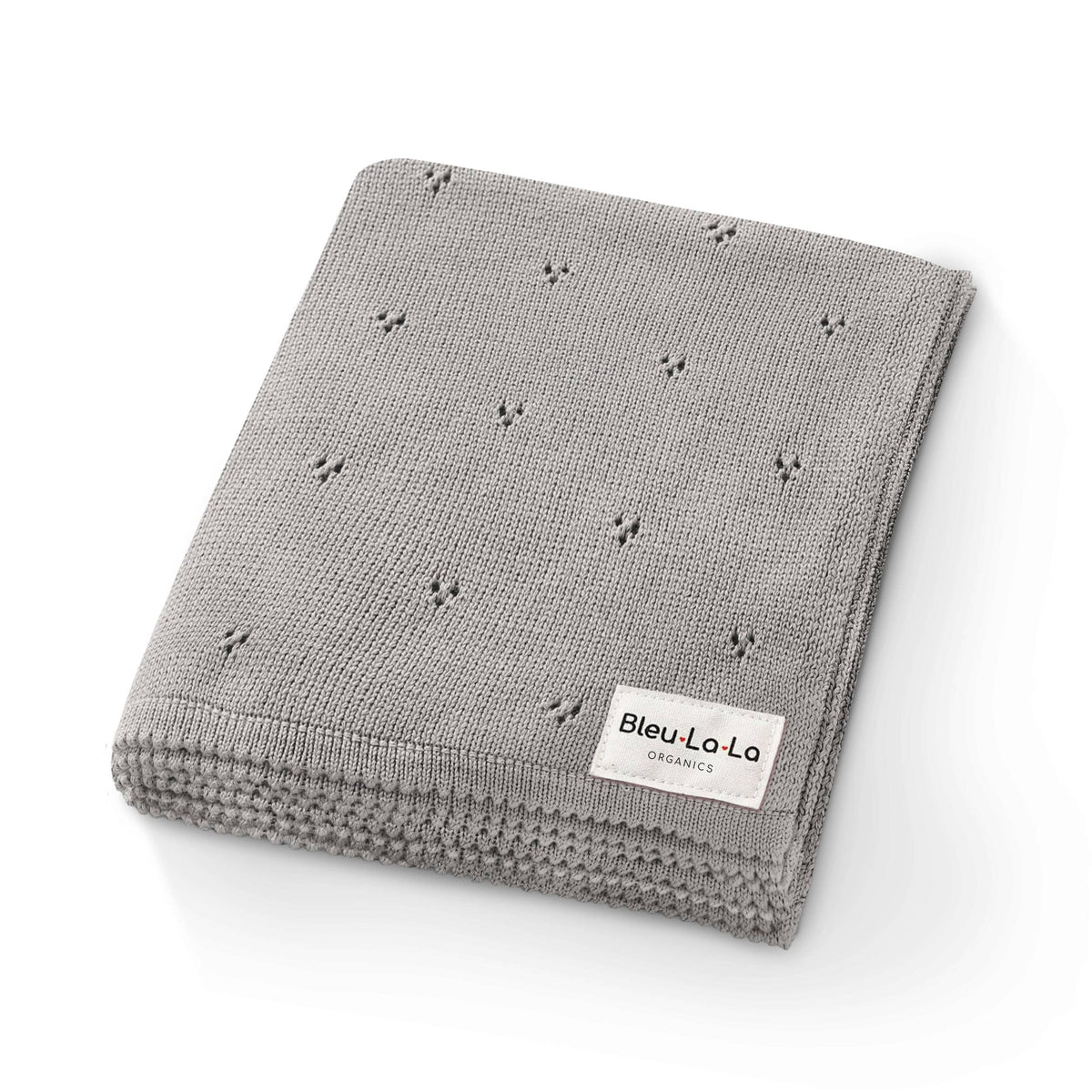 Bleu La La 100% Organic Cotton Pointelle Swaddle Receiving Baby Blanket