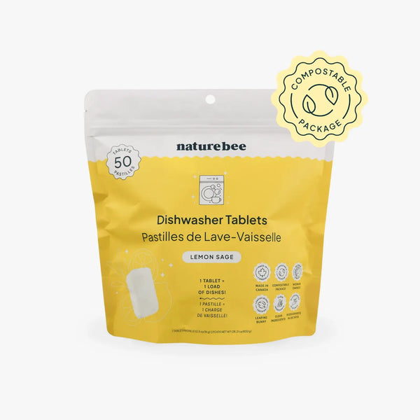 NATURE BEE Dishwasher Tablets Lemon | MADE IN CANADA | Nature Bee