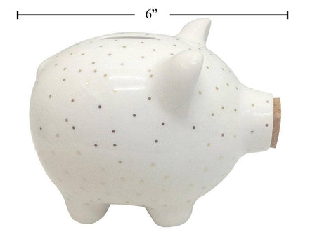TRUU Pig Money Bank w/Cork, 6.1*4.1*4.9in, dolomite, white box