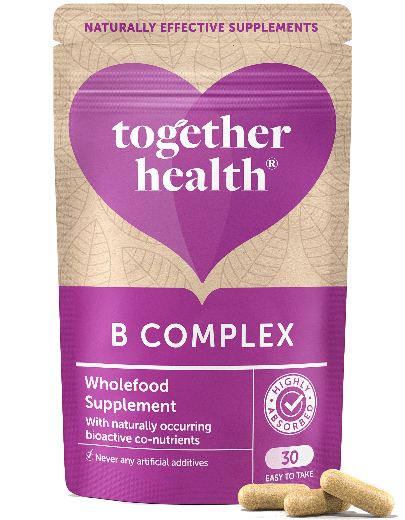 Together Health B Complex Vitamin – Vegan Supplement – 30 Capsules