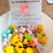 UNLIFTED INK Ducking Awesome Card & Duck Figurine with Message Option