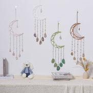 Crystolver 75cm Crystal Agate Large Moon Dream Catcher