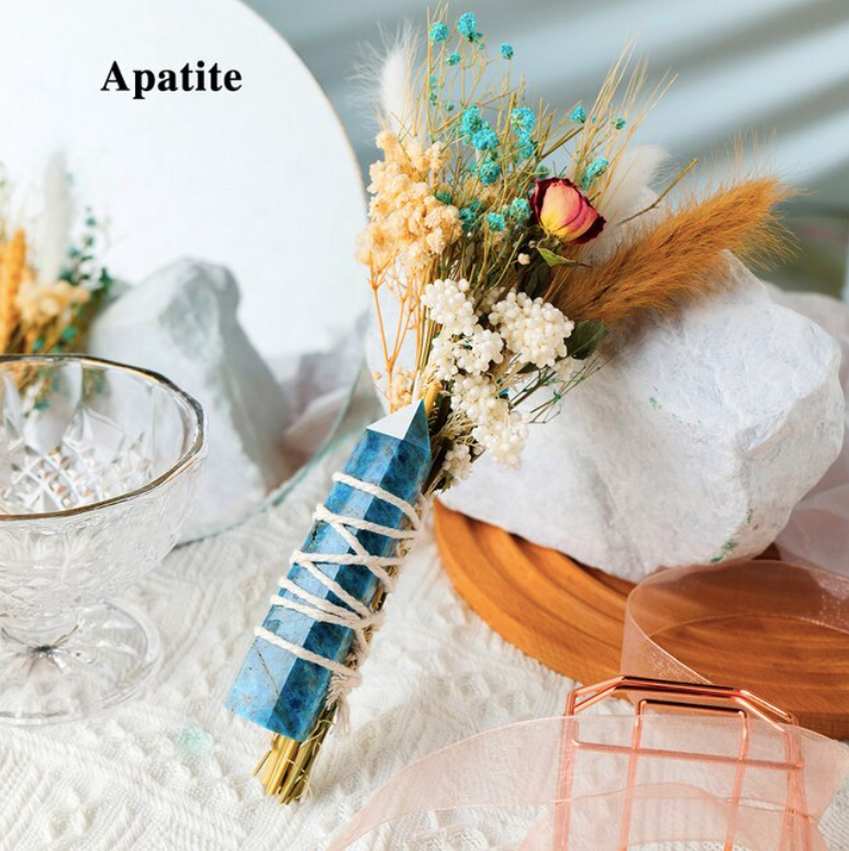 Crystolver Crystal Wand   Bouquet Flower