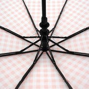 Pink Gingham Auto Open Compact Umbrella