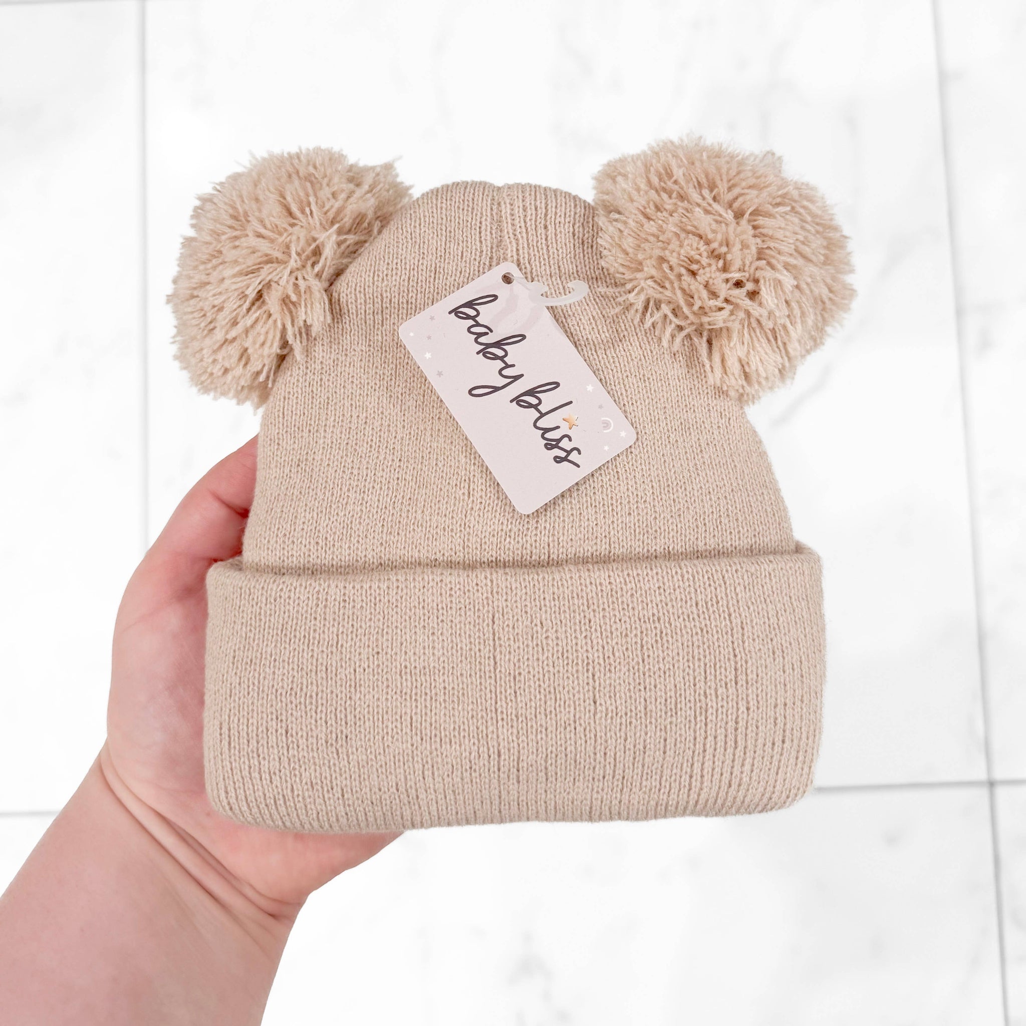 Baby bliss Baby Knitted Hat - Extra Warm & Stretchy (0-18 Months)