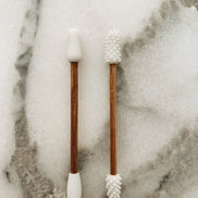 Essence of Life Organics Reusable Silicone and Bamboo Swabs, Set of 2