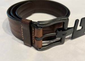 CUSTOM LEATHER CONCAVE EMBOSS DETAIL BELT