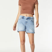 MAVI  PIXIE LIGHT BRUSHED BOYFRIEND SHORTS