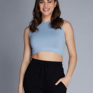 C'EST MOI BAMBOO RIB HIGH NECK TANK TOP