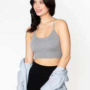 C'EST MOI BAMBOO RIBBED CROSS BACK TANK
